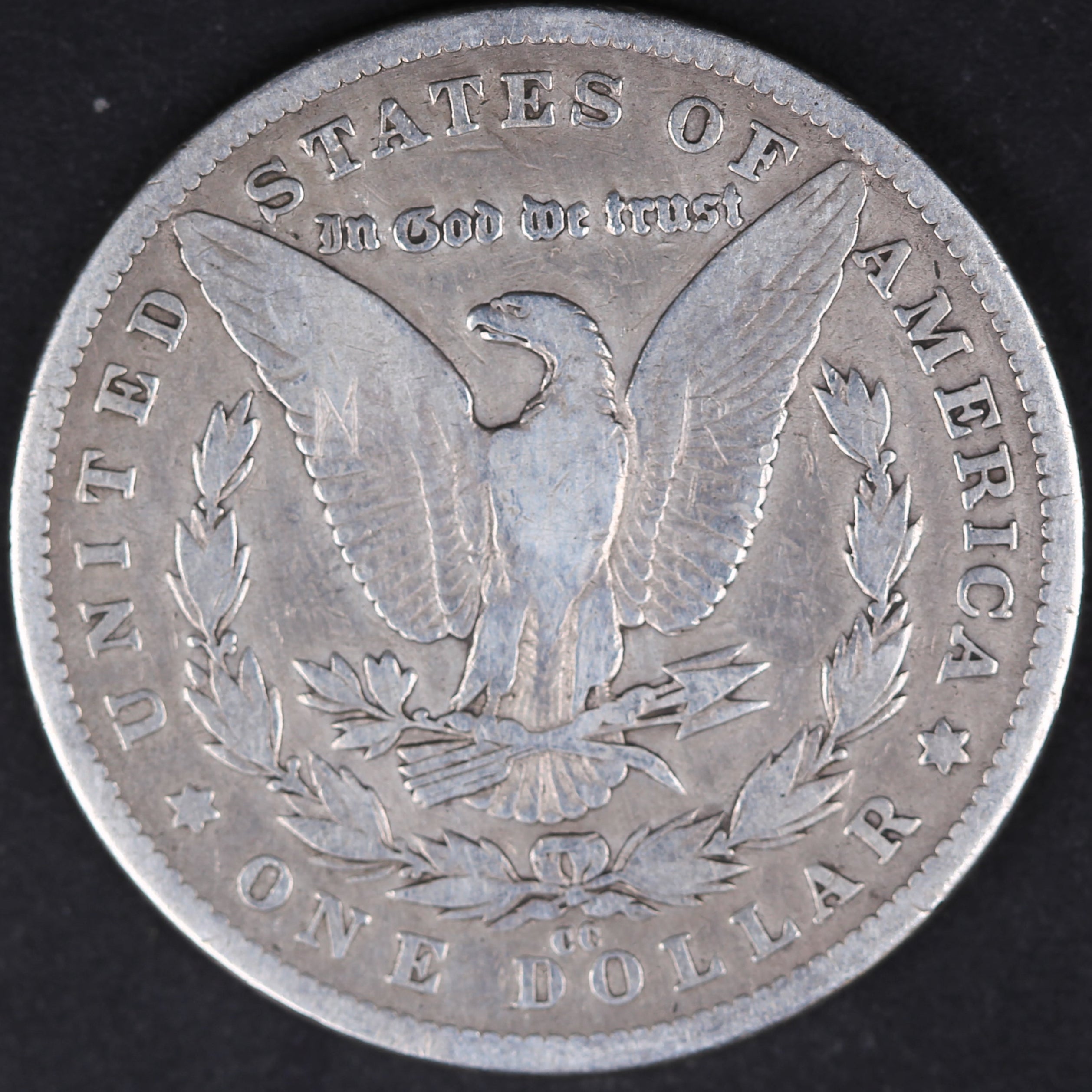 1890-CC Morgan Silver Dollar. Very Good Circulated Coin, Store #DR0345