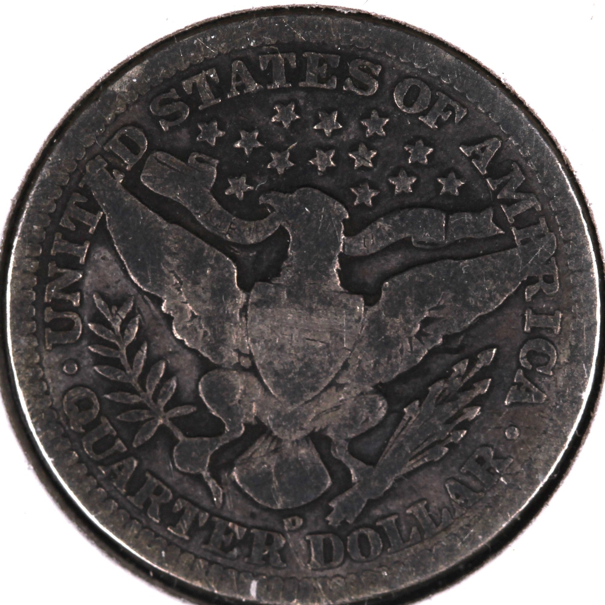 1908-D Barber Quarter, Good+ Circulated Coin, Store #07867