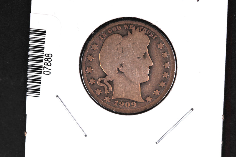 1909 Barber Quarter.  Affordable Collectible Coin.  Store