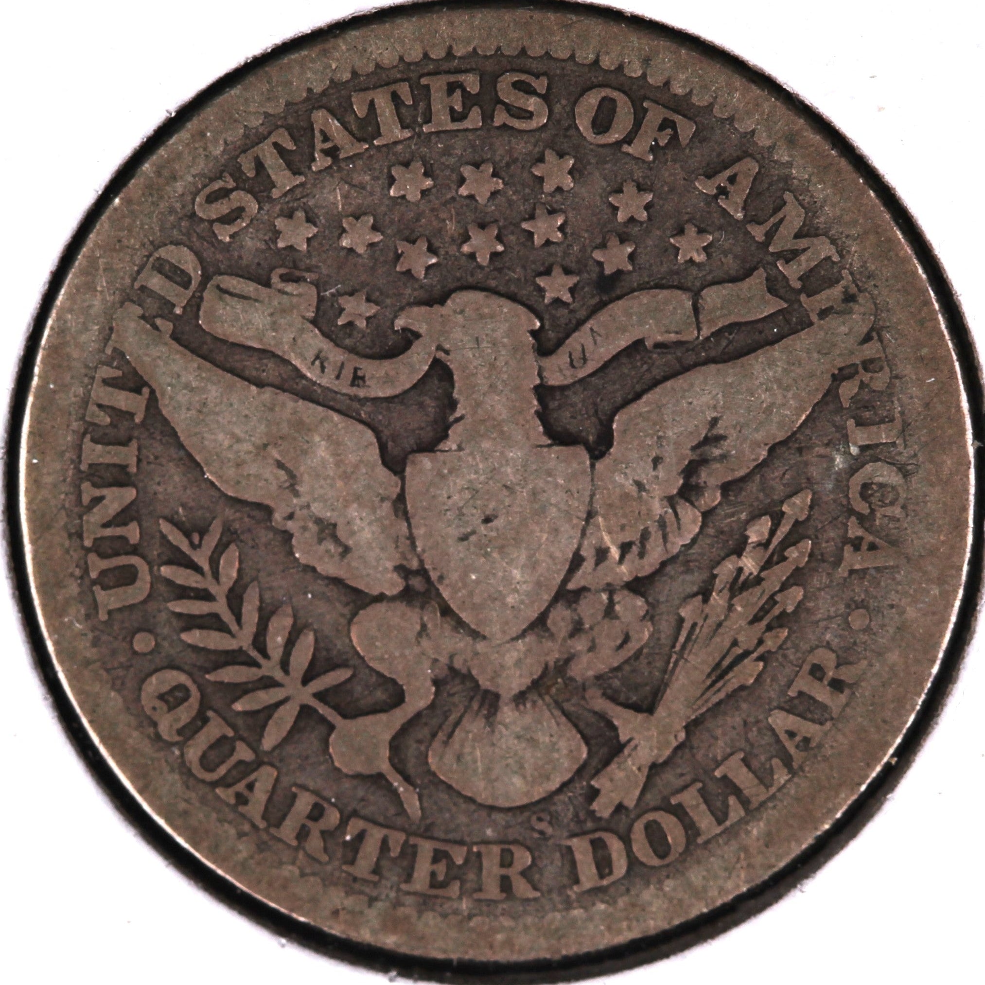1909 Barber Quarter, Good Circulated Coin, Store #07889
