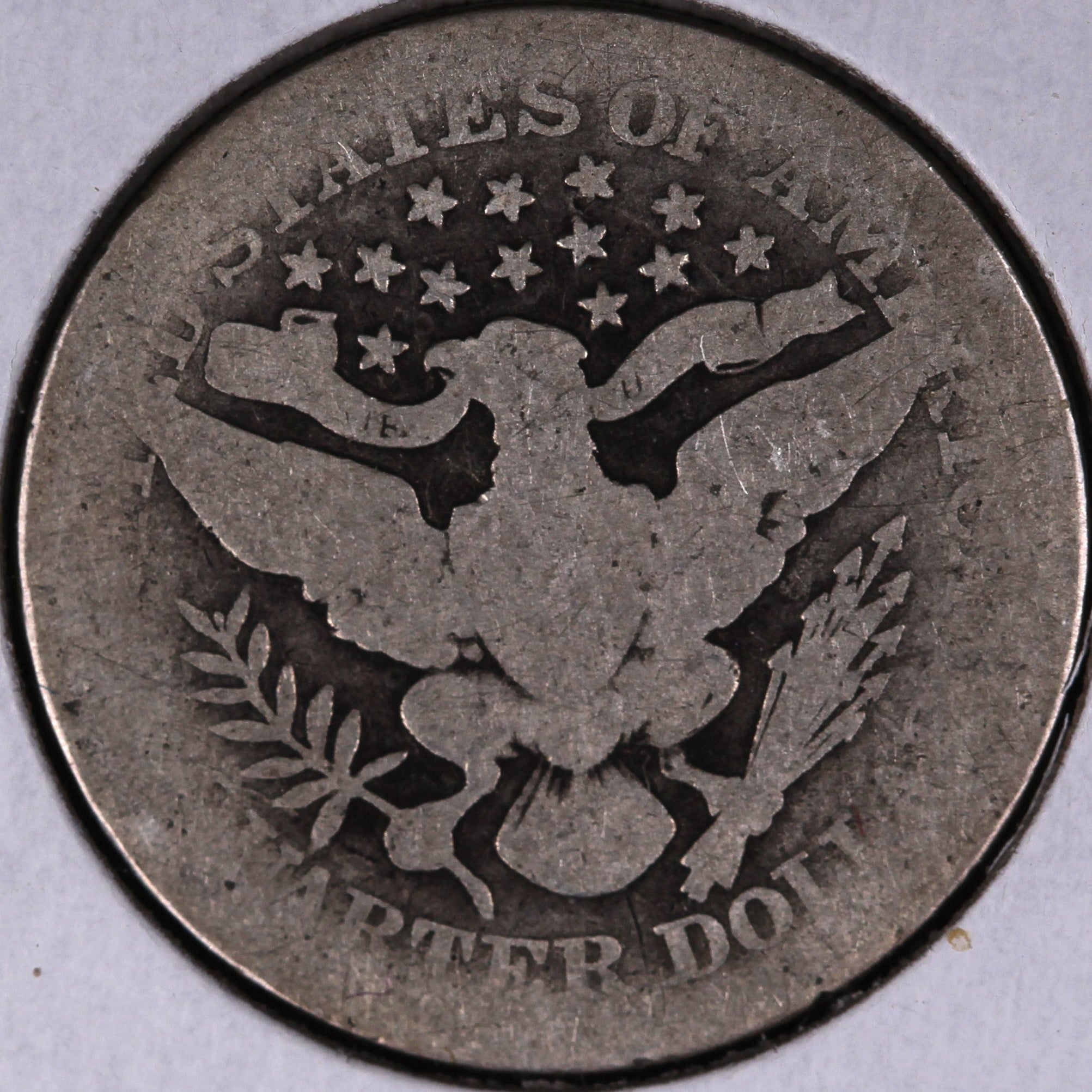 1909 Barber Quarter, About Good+ Circulated Coin, Store #07891