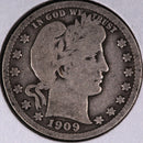 1909 Barber Quarter.  Affordable Collectible Coin.  Store
