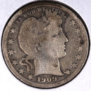 1909 Barber Quarter.  Affordable Collectible Coin.  Store