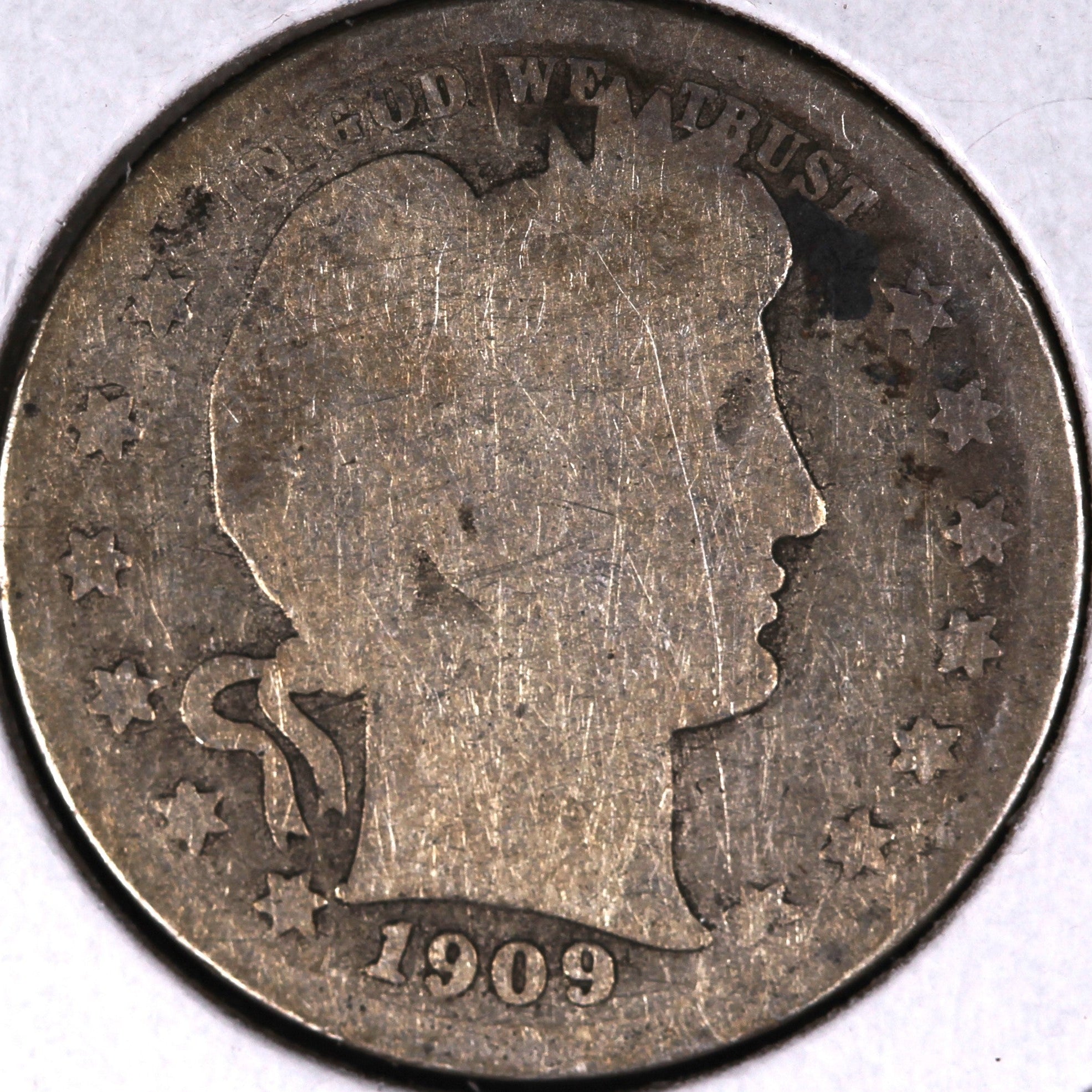 1909-D Barber Quarter, Good Circulated Coin, Store #07901