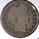 1909-D Barber Quarter.  Affordable Collectible Coin.  Store