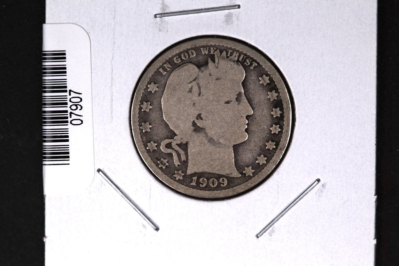 1909-D Barber Quarter.  Affordable Collectible Coin.  Store