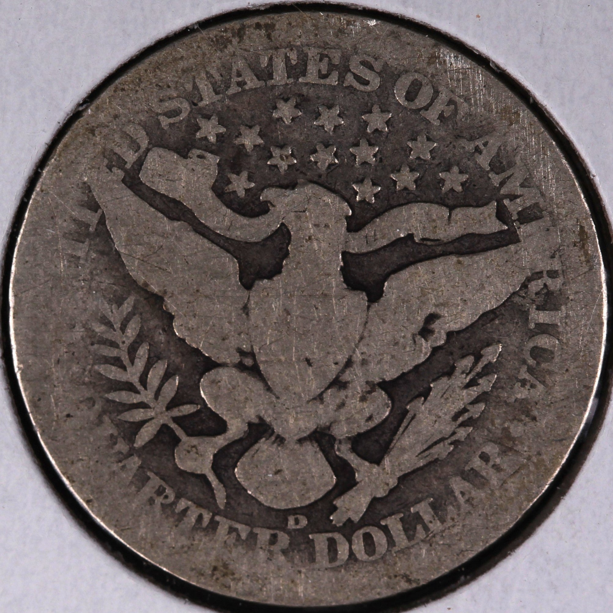 1909-D Barber Quarter, About Good+ Circulated Coin, Store #07911