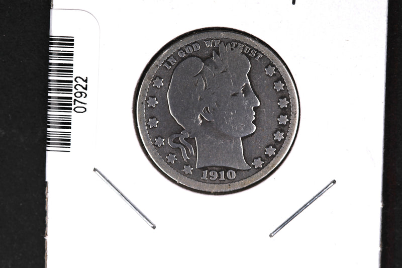 1910 Barber Quarter.  Affordable Collectible Coin.  Store