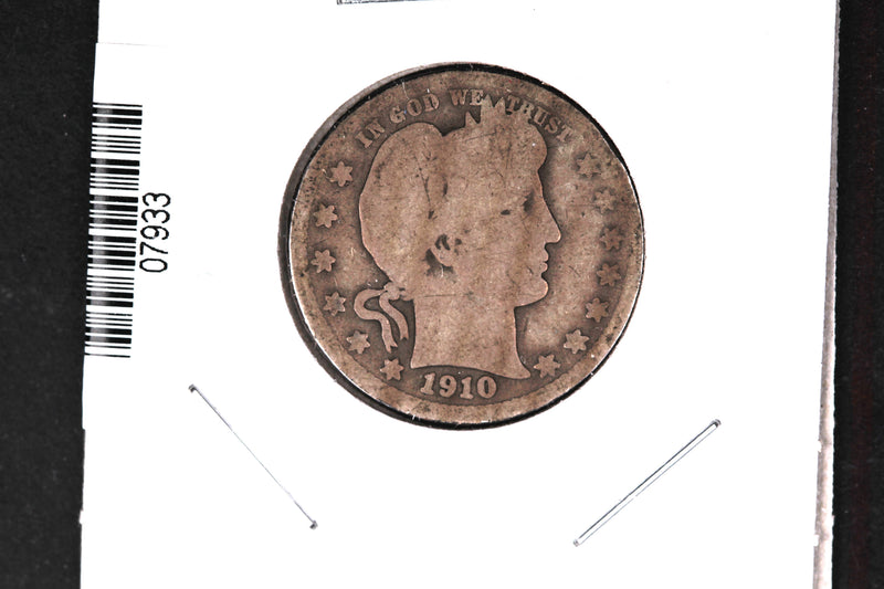 1910-D Barber Quarter.  Affordable Collectible Coin.  Store
