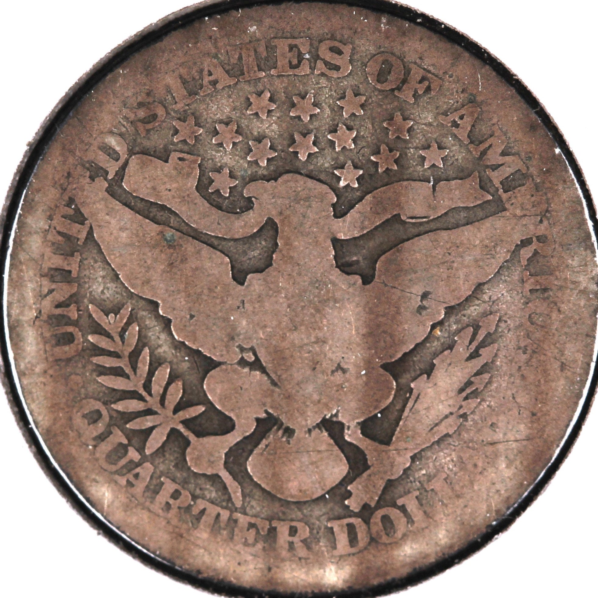 1911 Barber Silver Quarter, About Good Circulated Coin, Store #QR1527