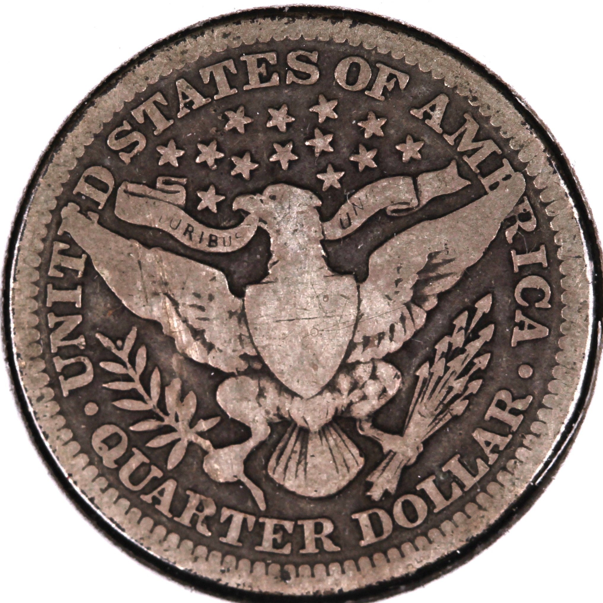 1913 Barber Silver Quarter, Very Good Circulated Collectible Coin, Store #QR1533