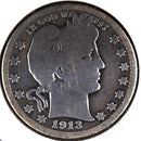 1913-D Barber Quarter, Abt Good Circulated Coin, Store