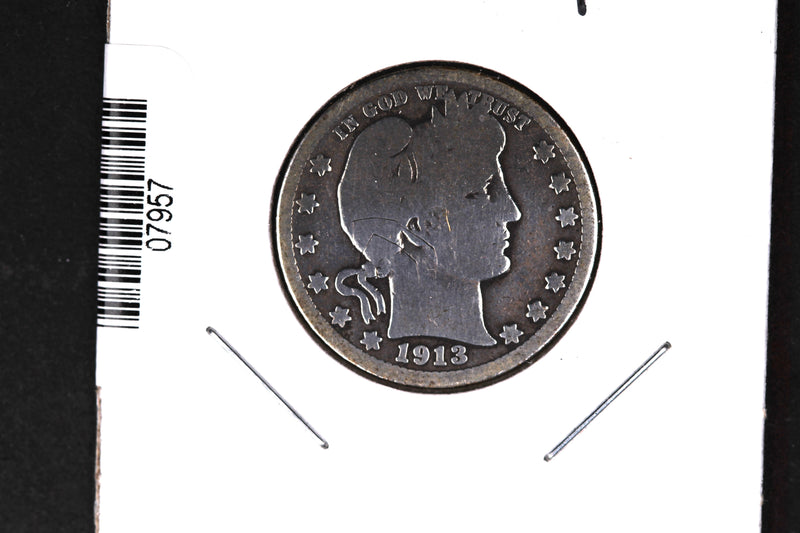 1913-D Barber Quarter.  Affordable Collectible Coin.  Store