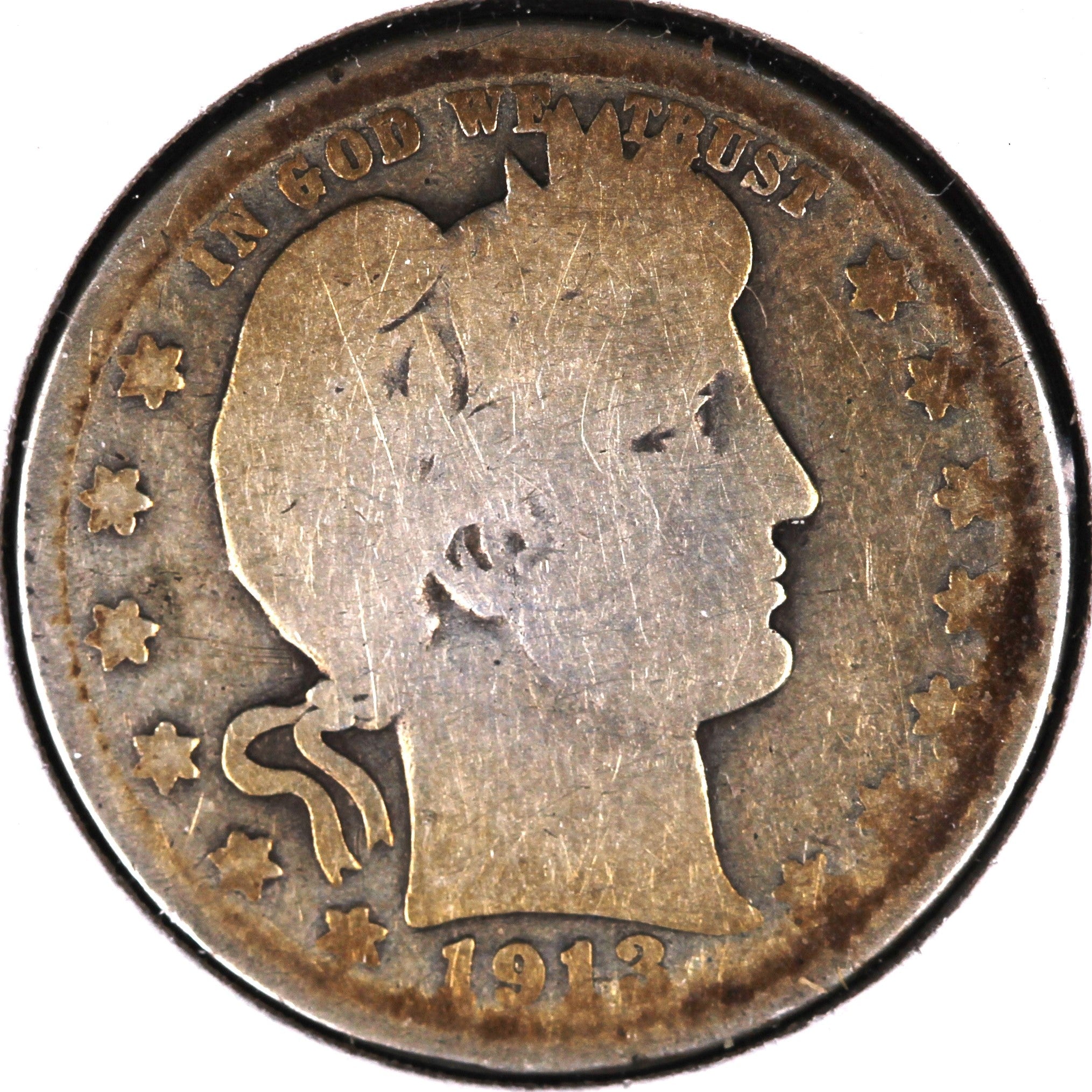 1913-D Barber Quarter, About Good Circulated Coin, Store #07961