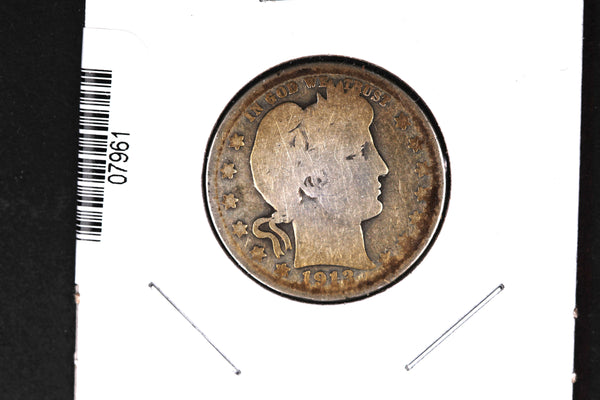 1913-D Barber Quarter.  Affordable Collectible Coin.  Store # 07961