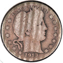1913-D Barber Quarter, Abt Good Circulated Coin, Store