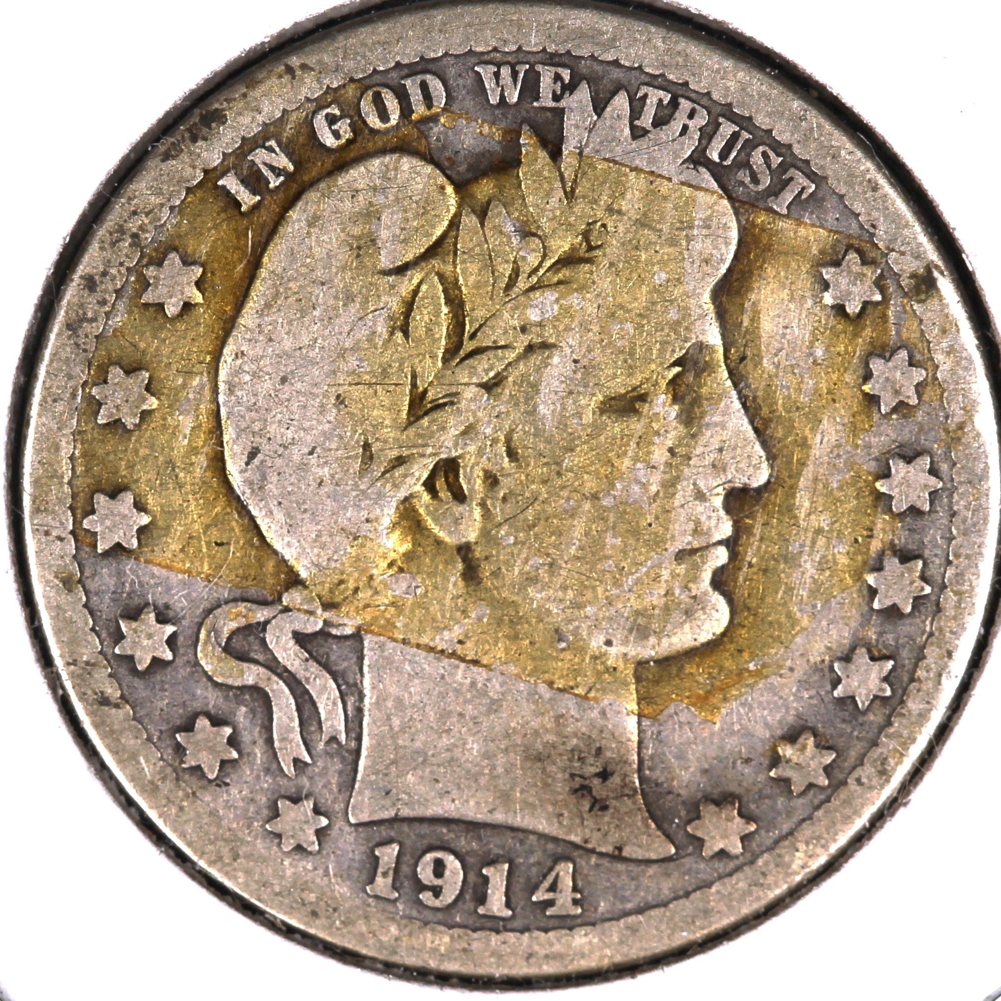 1914 Barber Silver Quarter, Good Circulated Collectible Coin, Store #QR1538