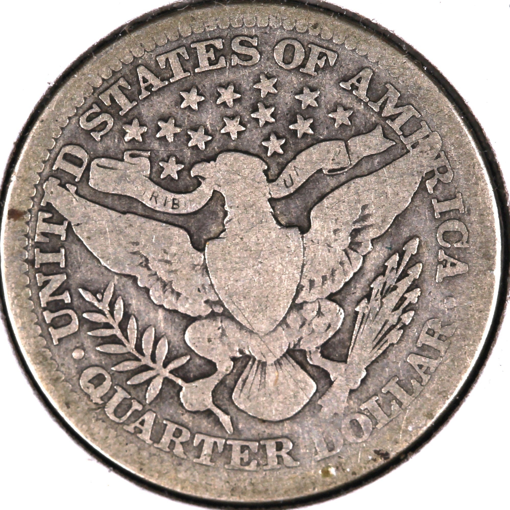 1914 Barber Silver Quarter, Good Circulated Collectible Coin, Store #QR1538