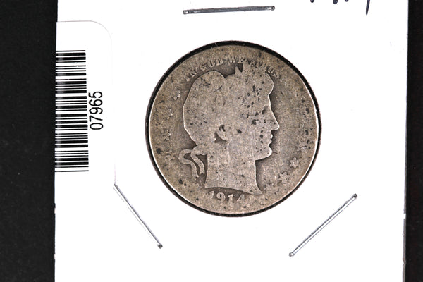 1914 Barber Quarter. Affordable Collectible Coin. Store # 07965