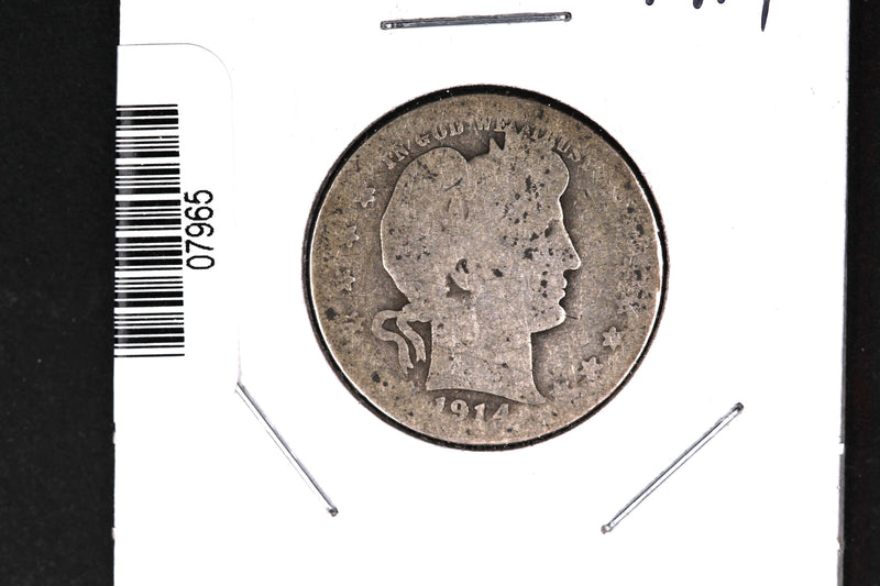 1914 Barber Quarter. Affordable Collectible Coin. Store