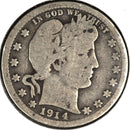 1914 Barber Quarter, Good+ Circulated Coin, Store