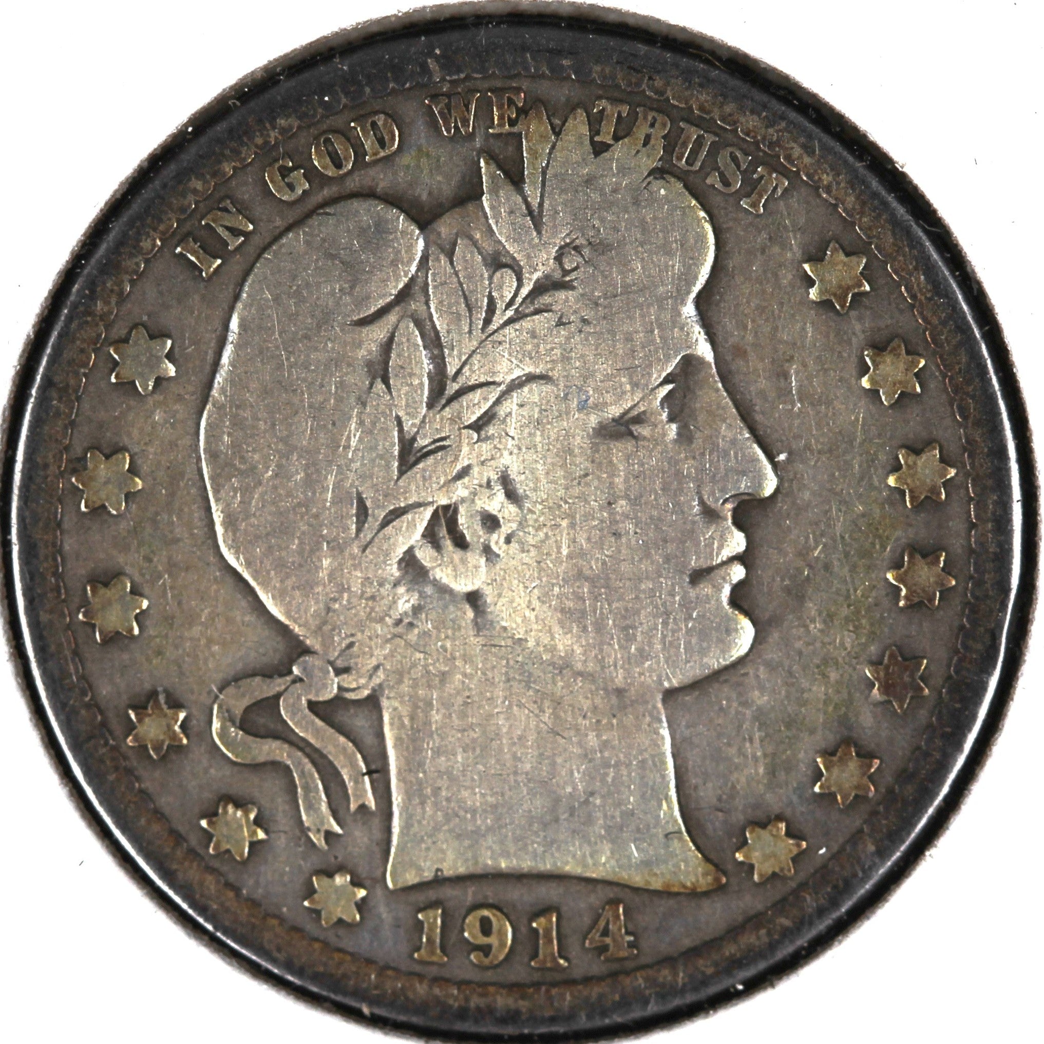 1914 Barber Quarter, Good Circulated Coin, Store #07972