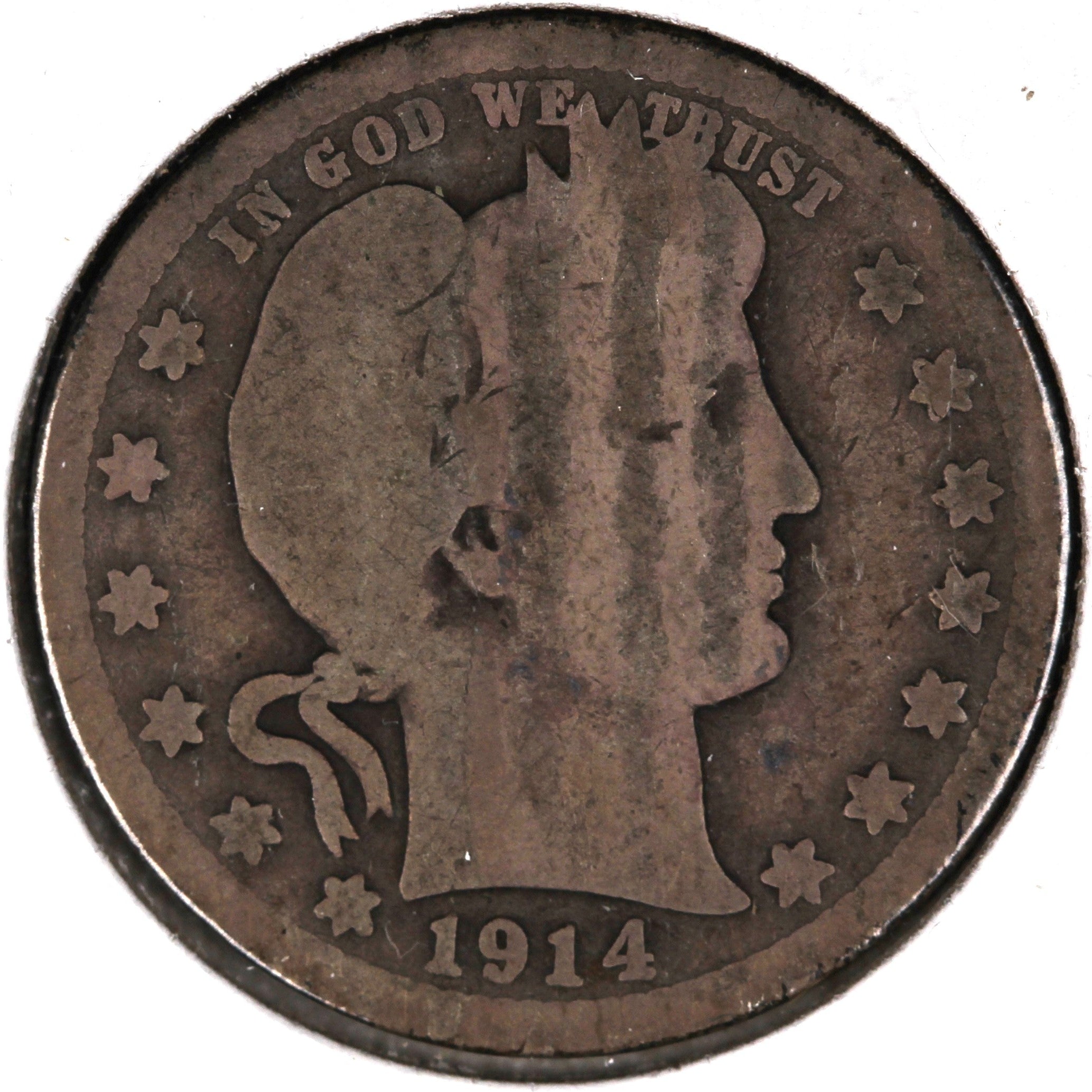 1914-D Barber Quarter, Good Circulated Coin, Store #07980
