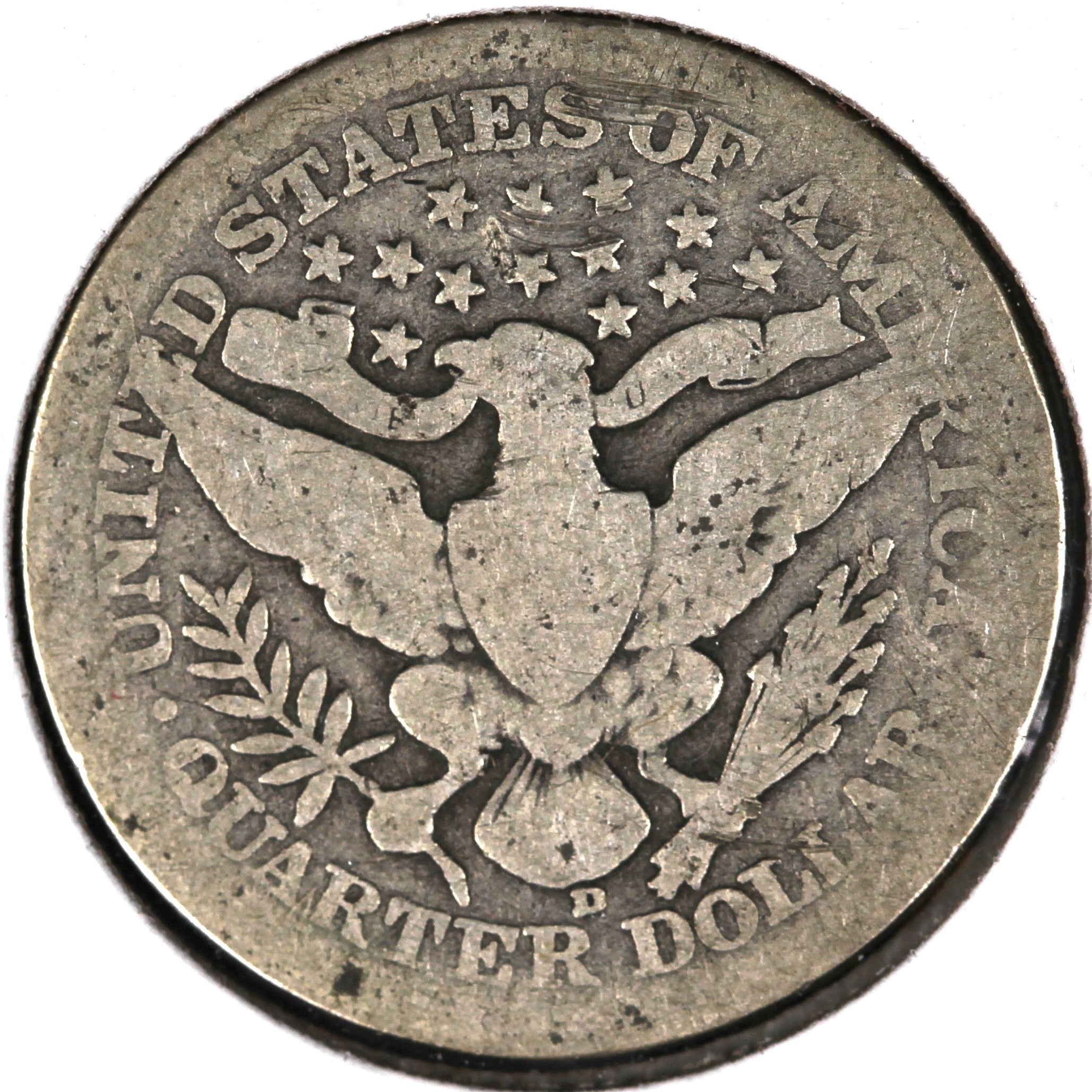 1914-D Barber Quarter, About Good Circulated Coin, Store #07981