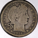 1914-D Barber Quarter, Good Circulated Coin, Store