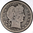 1914-D Barber Quarter, Good Circulated Coin, Store