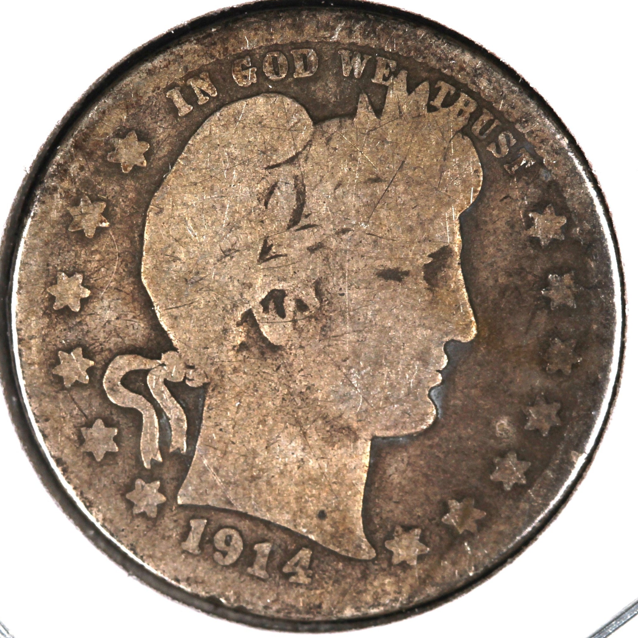 1914-D Barber Quarter, About Good Circulated Coin, Store #07987
