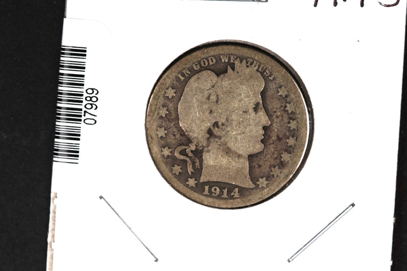 1914-S Barber Quarter. Key Date Collectible Coin. Store