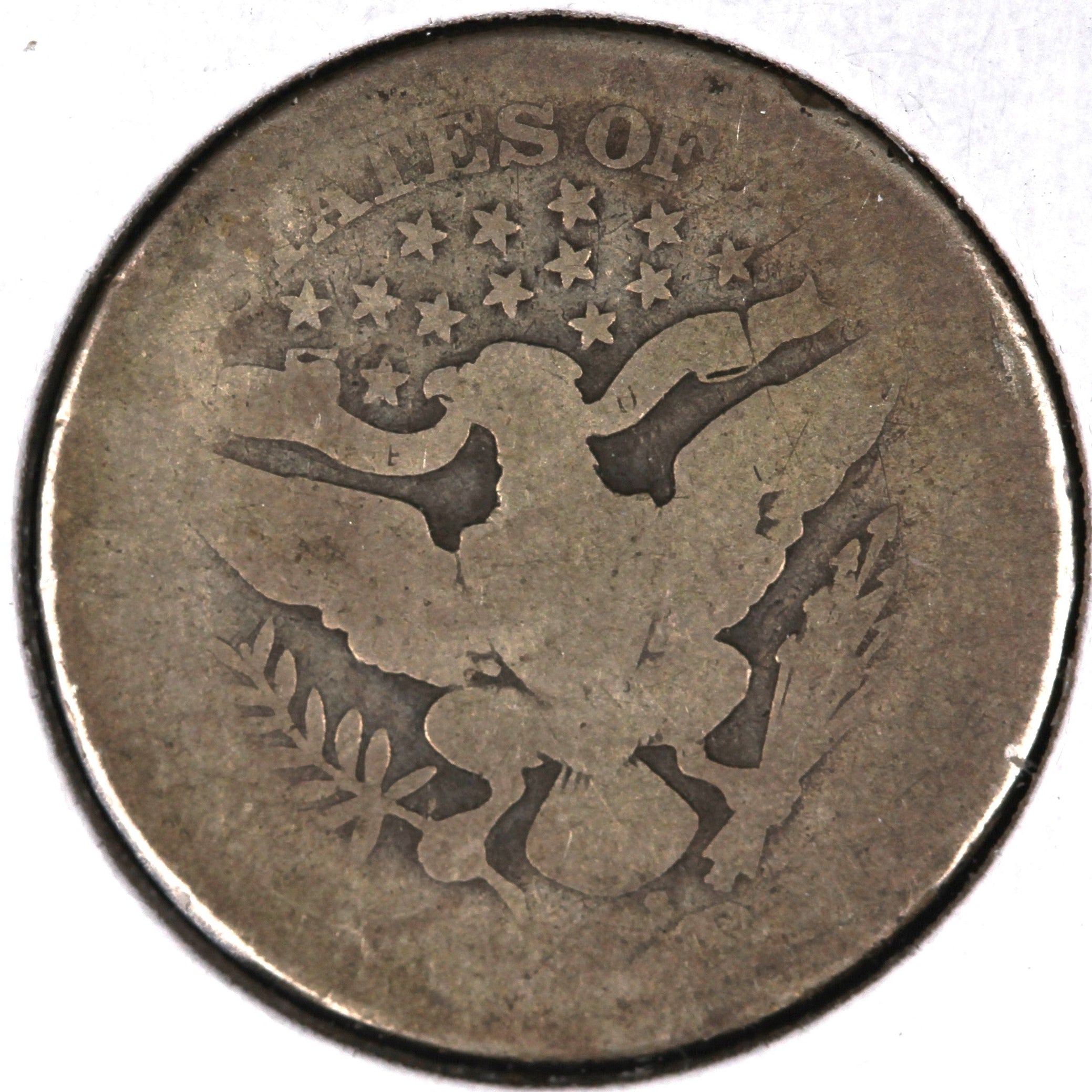 1914-S Barber Quarter, Key Date, About Good Circulated Coin, Store # 07990