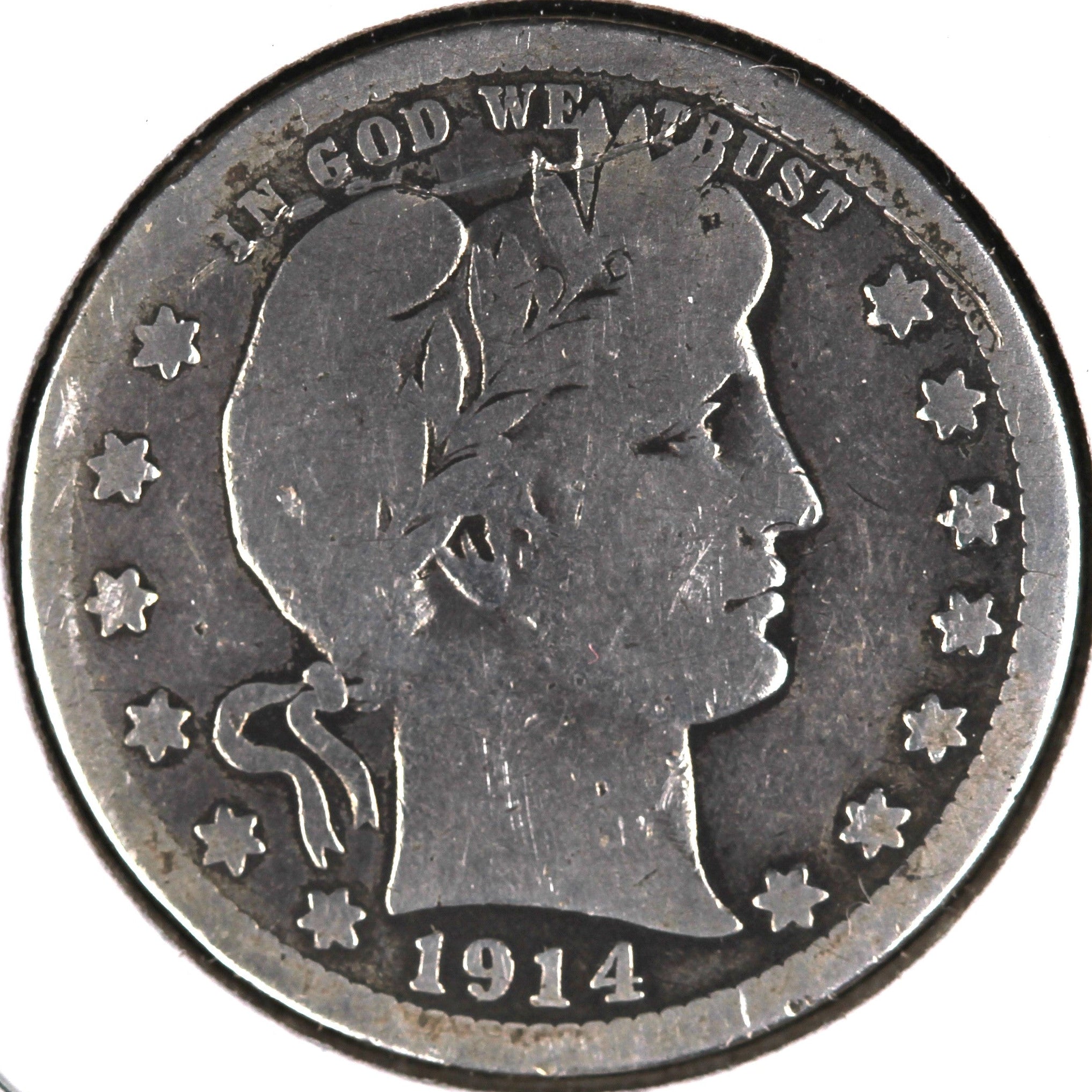 1914-S Barber Quarter, Key Date, Good Circulated Coin, Store # 07991