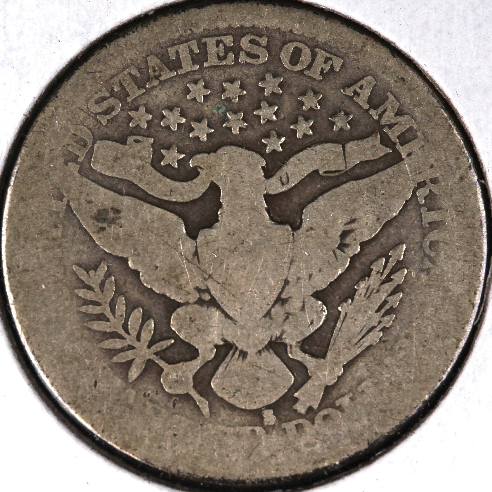 1914-S Barber Quarter, Key Date, Good Circulated Coin, Store #07992