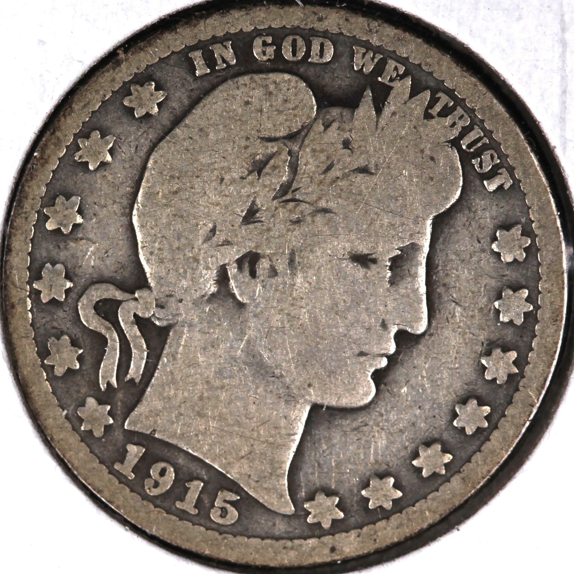 1915 Barber Quarter, Good Circulated Coin, Store #07993