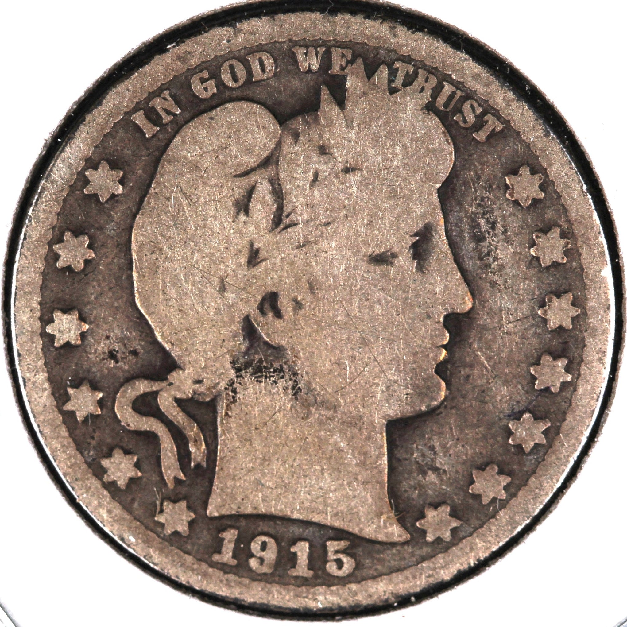1915 Barber Quarter, Good Circulated Coin, Store #07997