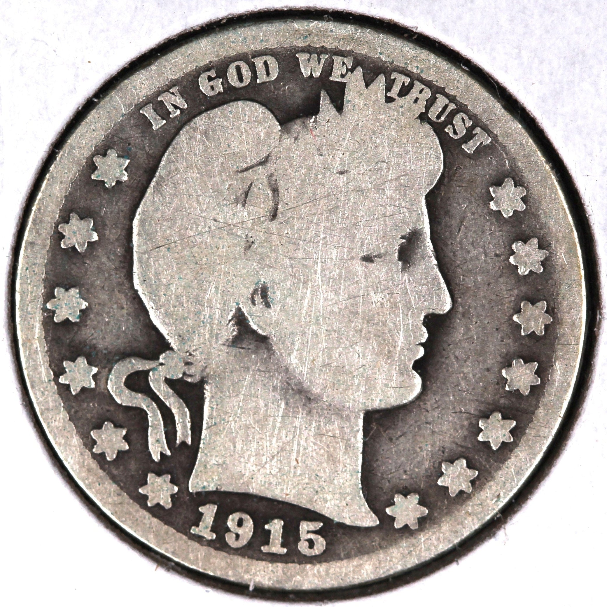1915 Barber Quarter, Good Circulated Coin, Store #08002