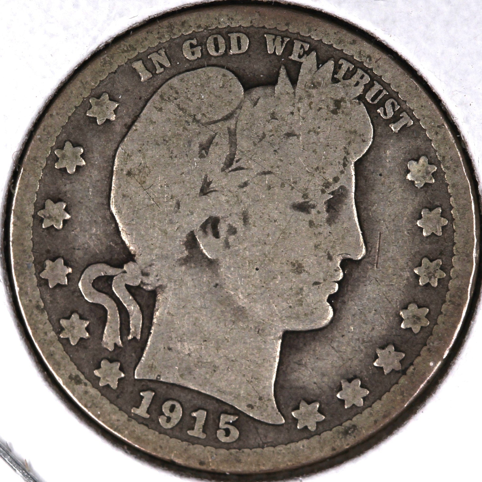 1915-D Barber Quarter, About Good Circulated Coin, Store #08010