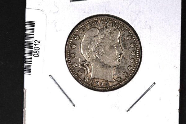 1915-D Barber Quarter. Affordable Collectible Coin. Store # 08012