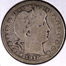 1915-D Barber Quarter, Abt Good Circulated Coin, Store