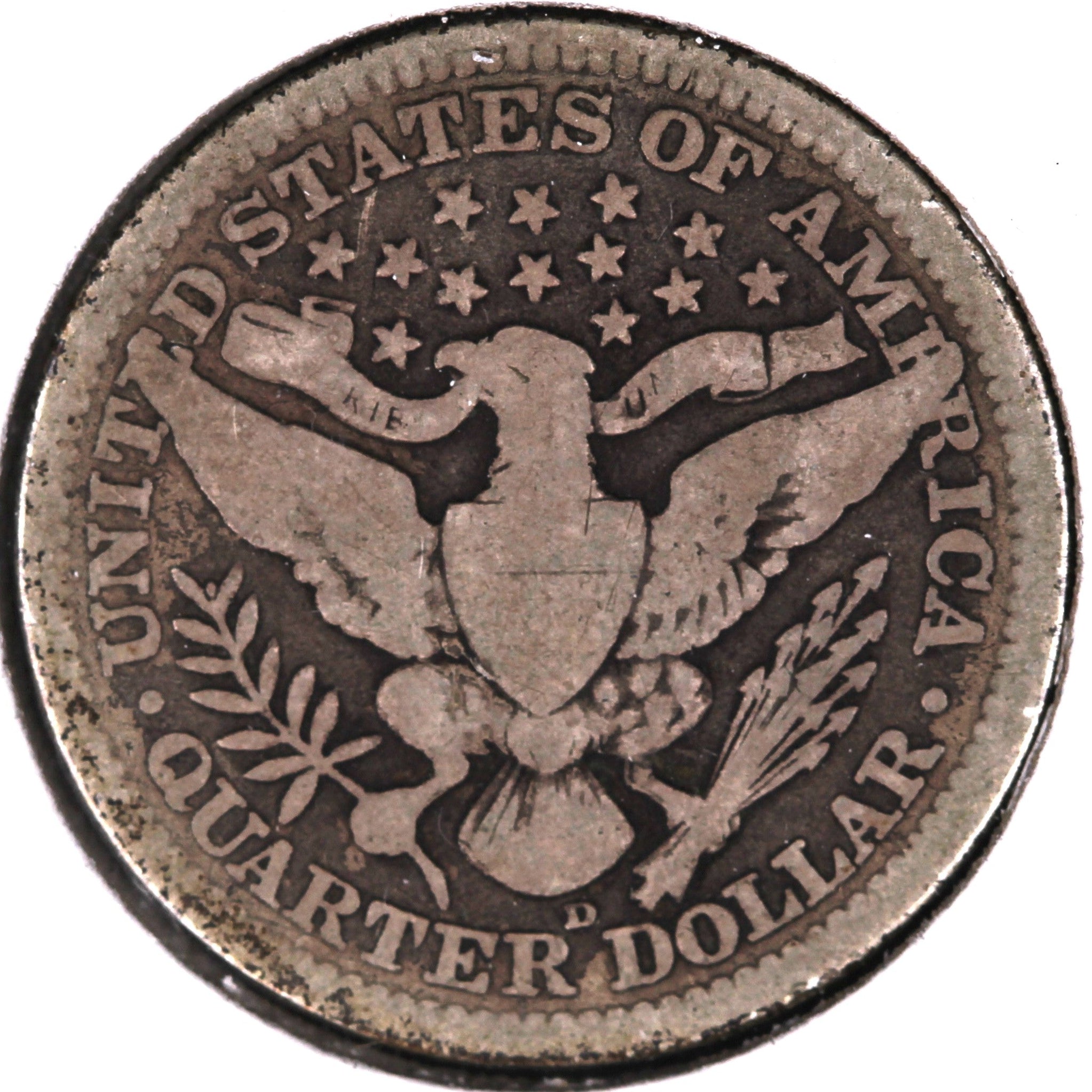 1915-D Barber Quarter, Good Circulated Coin, Store #08025
