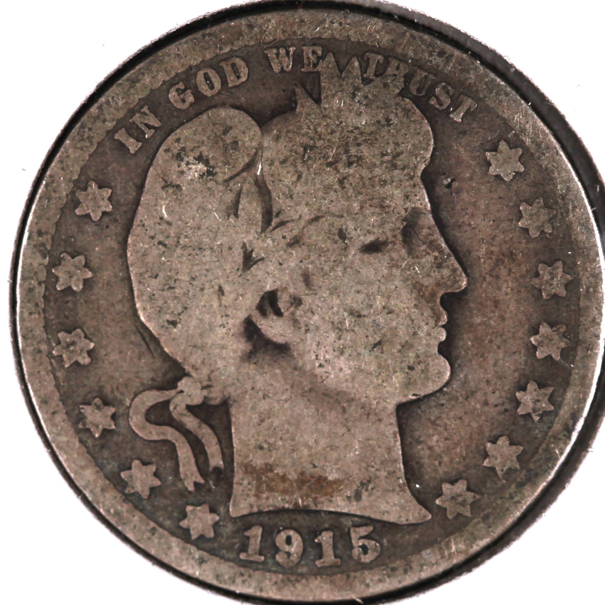 1915-D Barber Quarter, About Good Circulated Coin, Store #08026