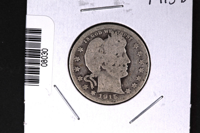 1915-D Barber Quarter. Affordable Collectible Coin. Store