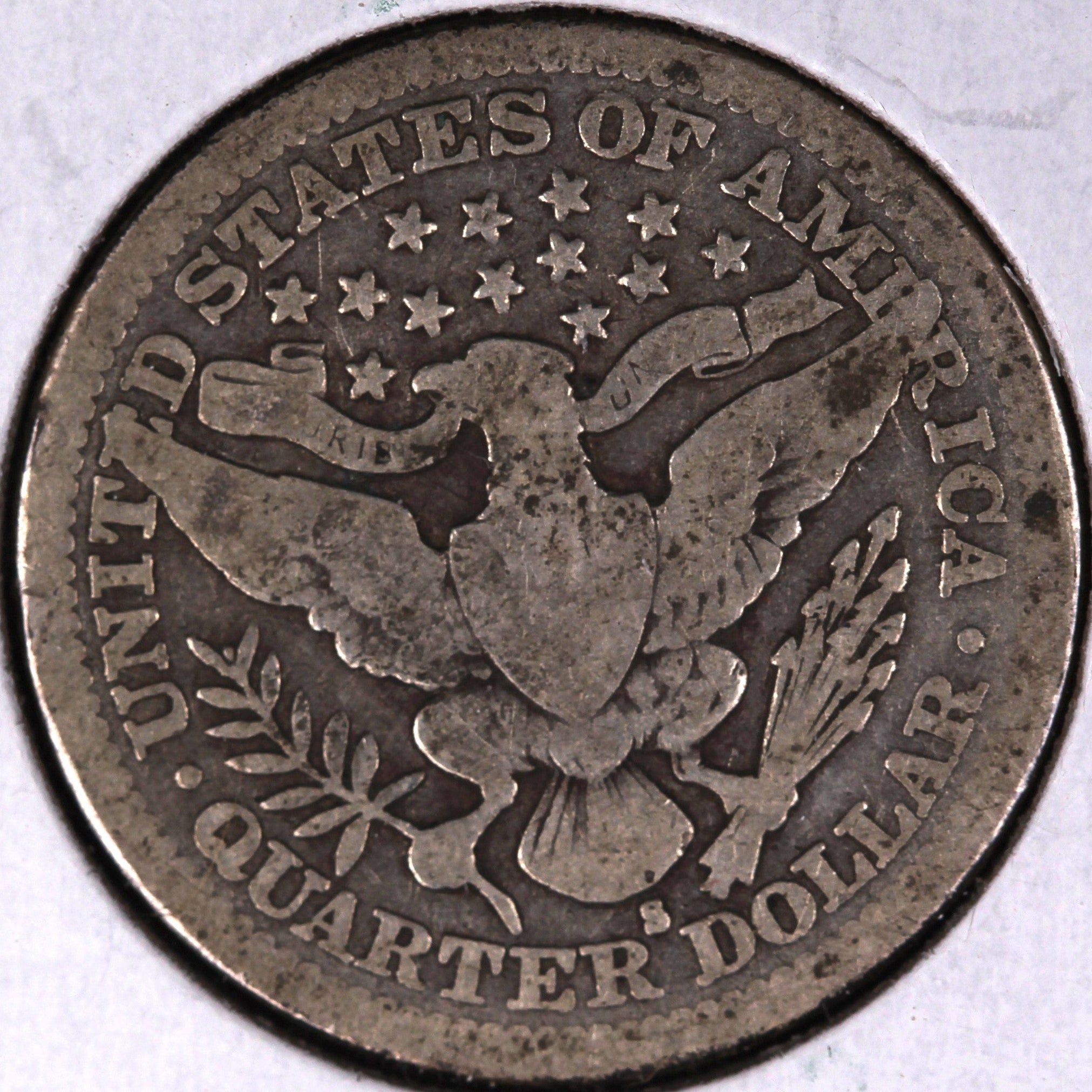 1915-S Barber Silver Quarter, Good+ Circulated Coin, Store #QR1548