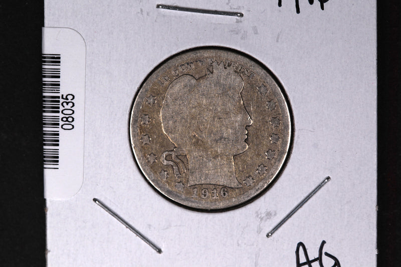 1916 Barber Quarter. Affordable Collectible Coin. Store