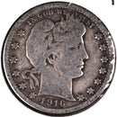1916-D Barber Quarter, Good Circulated Coin, Store
