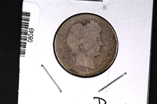 1916-D Barber Quarter. Affordable Collectible Coin. Store # 08049