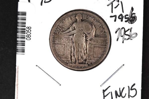 1917 T-1 Standing Liberty Quarter. Affordable Collectible Coin. Store # 08058