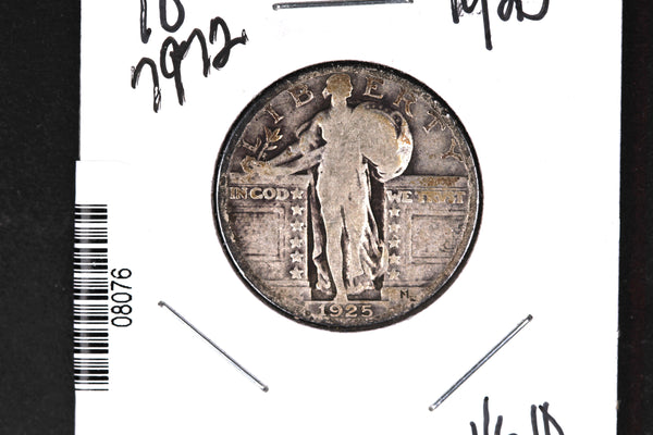 1925 Standing Liberty Quarter. Affordable Collectible Coin. Store # 08076